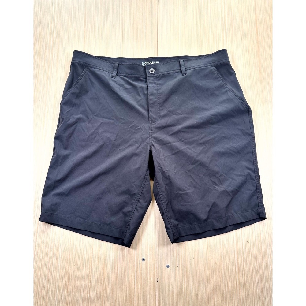 Coolkeep Chino Shorts Men 42 Black Stretch Performance Streetwear Outdoor Summer